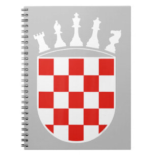 Croatian Flag Colours Chess Player Gifts for Croat Notebook