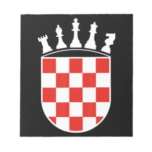 Croatian Flag Colours Chess Player Gifts for Croat Notepad