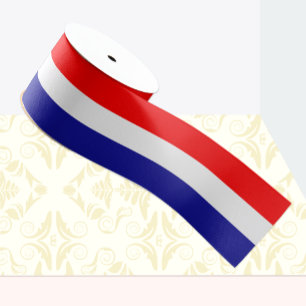 Croatian flag colours ribbon, Tricolor, Croatia Grosgrain Ribbon