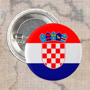 Croatian Flag & Croatia fashion patriot /sports 3 Cm Round Badge