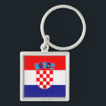 Croatian flag & Croatia holiday, travel /sports Key Ring<br><div class="desc">Keychains: Croatia & Croatian Flag fashion - love my country,  travel,  holiday gifts,  national patriots / sports fans</div>