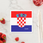 Croatian flag & Croatia party fashion /sports Napkin<br><div class="desc">Paper Napkins: Croatia & Croatian Flag party fashion - love my country,  travel,  holiday,  weddings,  patriots / sports fans</div>