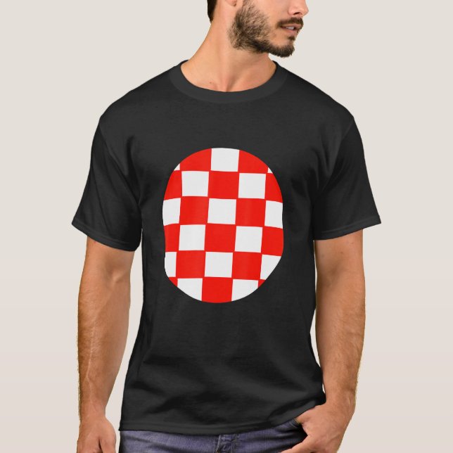 Croatian Flag Croatian Roots Hrvatska Croatian Pri T-Shirt (Front)