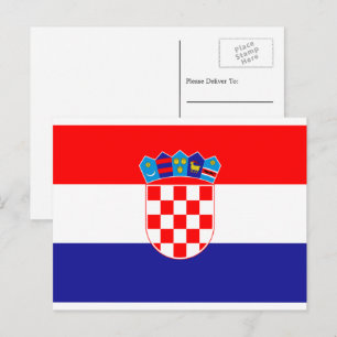 Croatian Flag, Flag of Croatia Postcard
