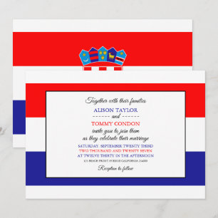 Croatian Flag, Flag of Croatia Wedding Invitation