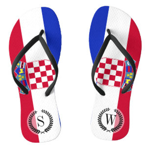 Croatian Flag Flip Flops