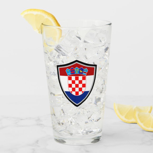 Croatian flag glass (Front Ice)