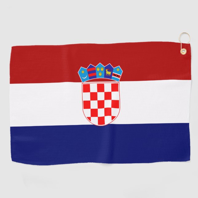 Croatian flag golf towel (Horizontal)