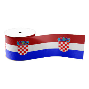 Croatian flag grosgrain ribbon