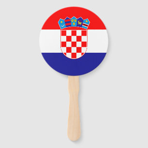 Croatian Flag Hand Fan