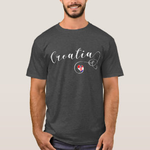 Croatian Flag Heart, Croatia T-Shirt