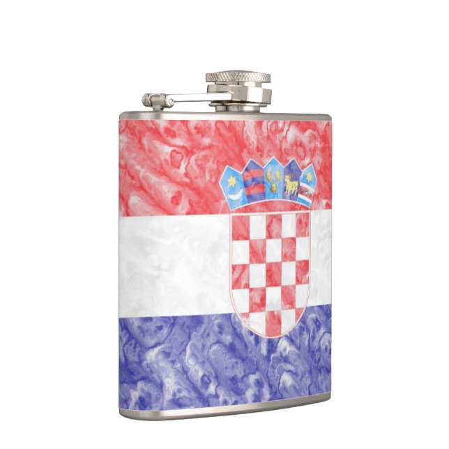 Croatian Flag Hip Flask (Right)