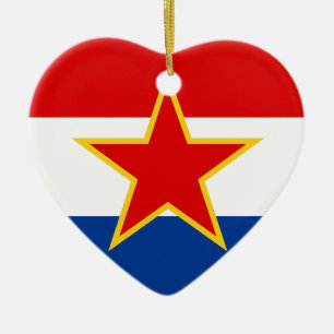 Croatian flag, hrvatska zastava ceramic tree decoration