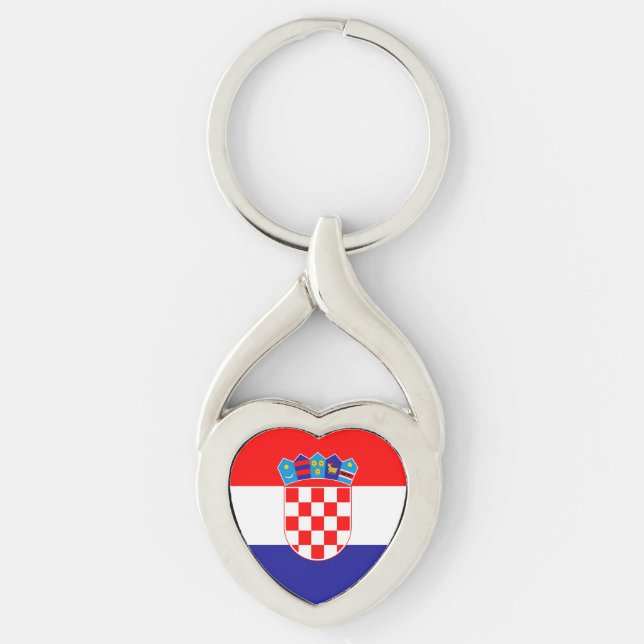 Croatian Flag Key Ring (Front)