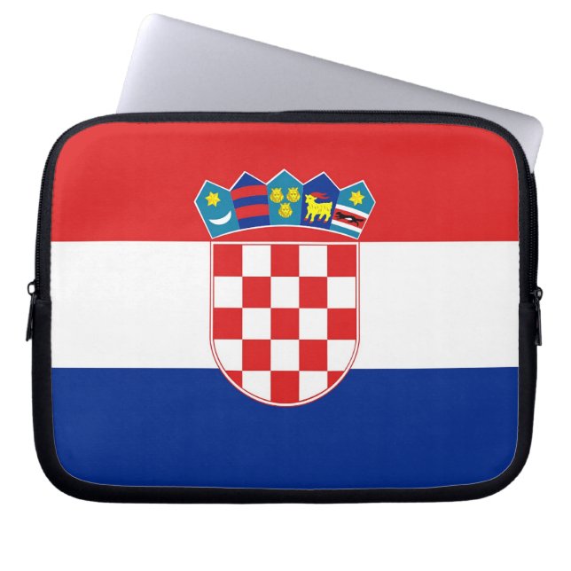Croatian Flag Laptop Sleeve (Front)