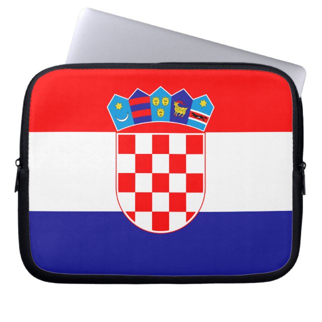 Croatian Flag Laptop Sleeve (Front)