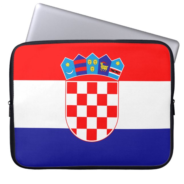 Croatian Flag Laptop Sleeve (Front)