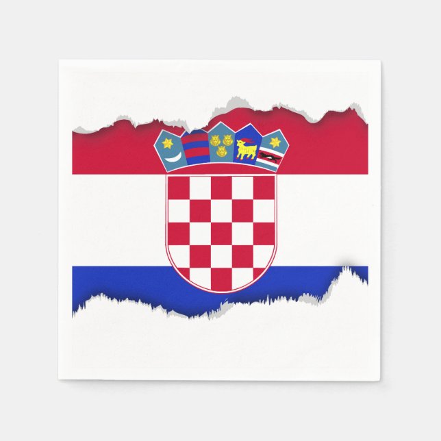 Croatian Flag Napkin (Front)