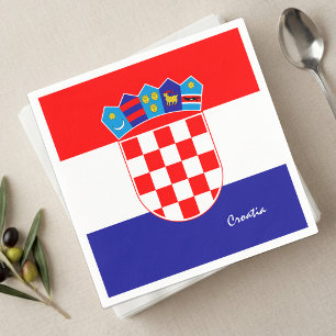 Croatian flag Napkins, Croatia party /sports Napkin