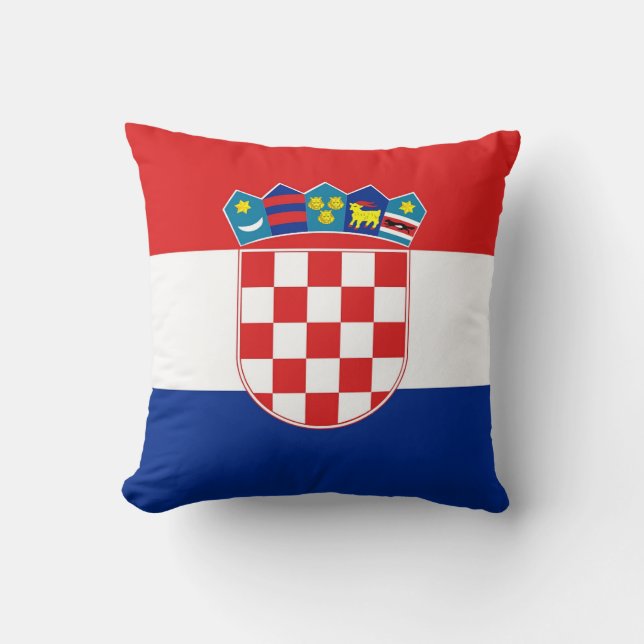 Croatian Flag on American MoJo Pillow (Front)