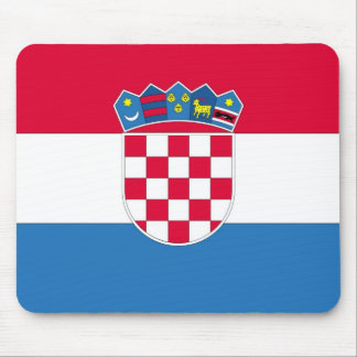 Croatian Flag or Flag of Croatia Mouse Mat