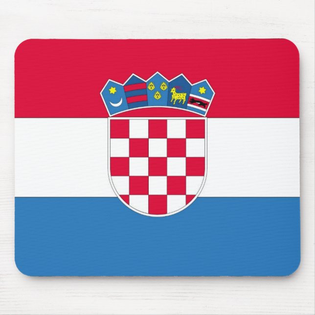 Croatian Flag or Flag of Croatia Mouse Mat (Front)