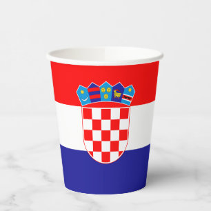 Croatian Flag Paper Cups