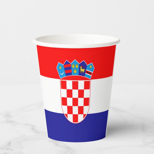Croatian flag paper cups (Front)