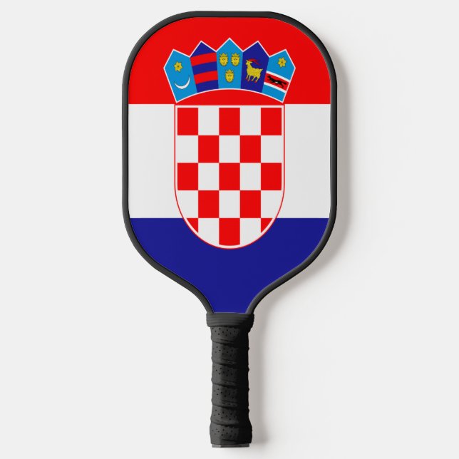 Croatian flag pickleball paddle (Front)