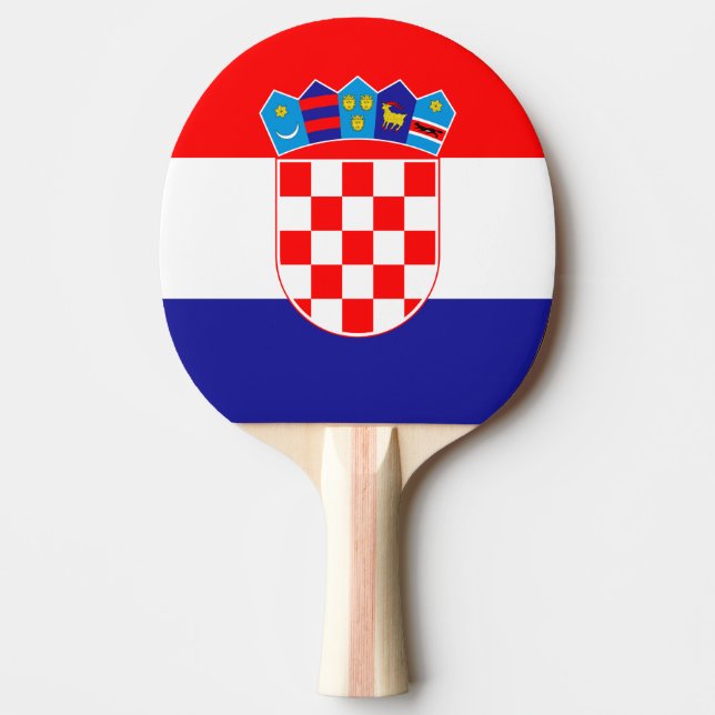 Croatian flag ping pong paddle for table tennis (Front)