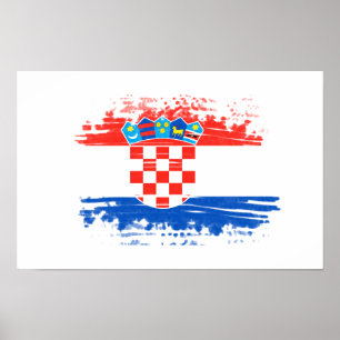 Croatian flag poster