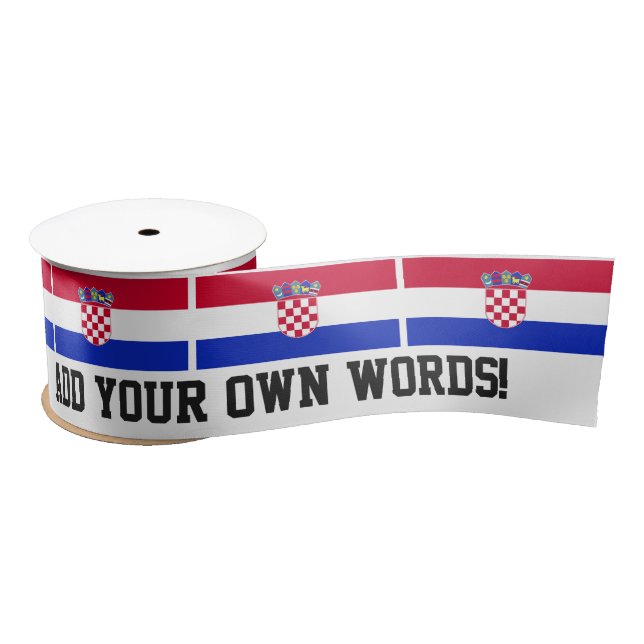 Croatian Flag Satin Ribbon (Spool)