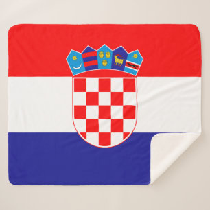 Croatian Flag Sherpa Blanket