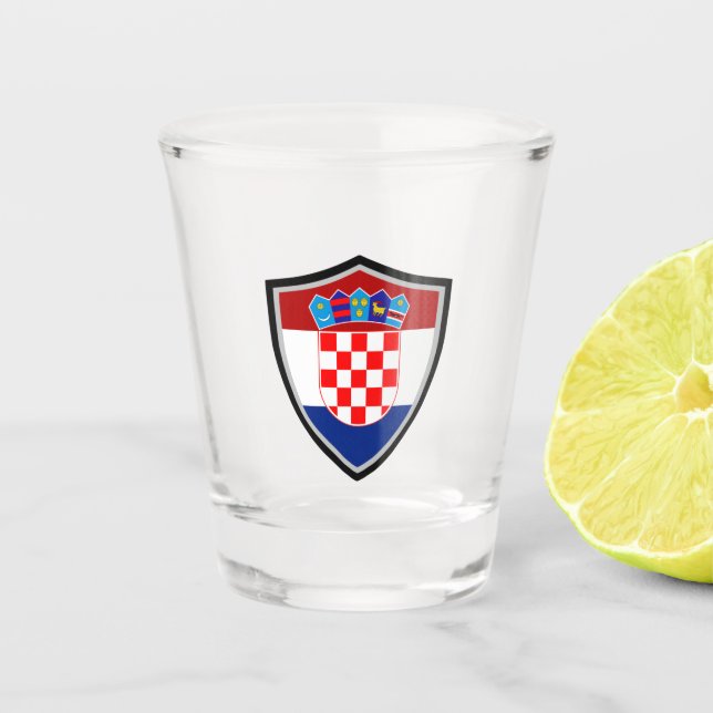 Croatian flag shot glass (Front)