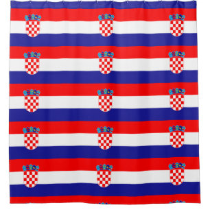 Croatian flag shower curtain