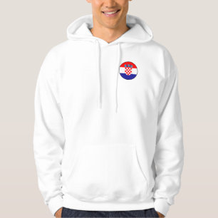 Croatian Flag Simple Round Icon Hoodie