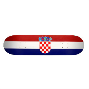 Croatian flag skateboard