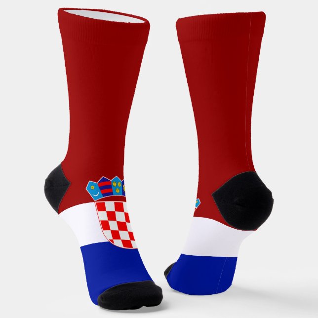 Croatian flag socks (Angled)