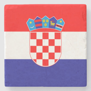 Croatian Flag Stone Coaster