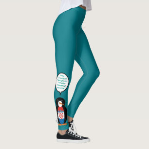 Croatian Flag Talking Ms Penguin Personalised  Leggings