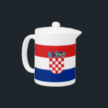 Croatian Flag Teapot<br><div class="desc">Add a touch of Croatian pride to your tea collection with our exclusive teapot featuring the flag of Croatia! Crafted with meticulous attention to detail, this teapot is more than just a functional item; it’s a celebration of Croatia’s heritage and cultural pride. The vibrant design prominently displays the iconic Croatian...</div>