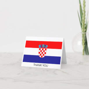 Croatian Flag Thank You Card