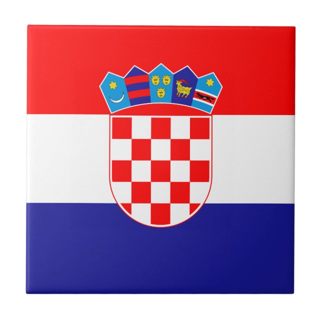 Croatian Flag Tile (Front)