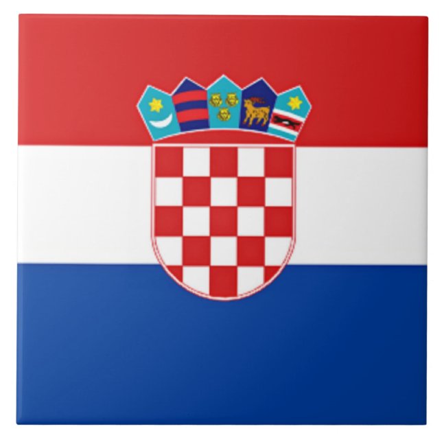 Croatian Flag  Tile (Front)