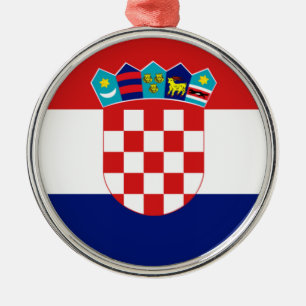 Croatian flag - Trobojnica Metal Tree Decoration