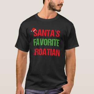 Croatian Funny Croatia Pajama Christmas Gift T-Shirt