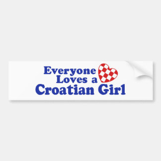 Croatian Girl Bumper Sticker
