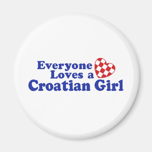 Croatian Girl Magnet (Front)