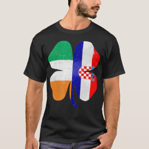 Croatian Irish Shamrock Croatia Ireland St Day T-Shirt