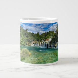 Croatian Krka Waterfalls remote panorama travel Large Coffee Mug